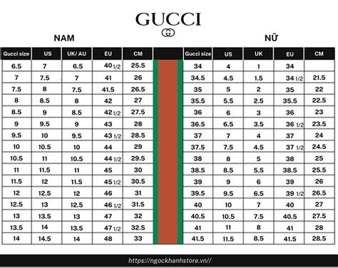 cách chọn size giày gucci leflair|bảng kích thước Gucci.